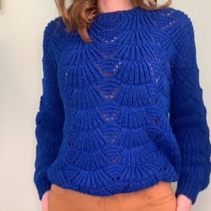 Royal Blue 💙 Hand-Knit Sweater